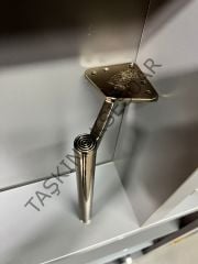 Slide Metal Ayak 14-20-25cm Bronz Modern Mobilya Ayağı Koltuk Dolap Komidin Şifonyer Kitaplık Puf Tv Ünite