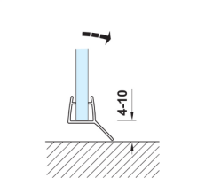 Hafele SDS02 Cam Kapı Fitili 135° Camdan Cama 10-12/2500mm