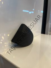 Shell Çizgili Metal Kulp 64mm Mat Siyah Dolap Kapak Çekmece Komidin Tv Ünite Modern Mobilya Kulbu