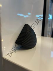 Shell Çizgili Metal Kulp 64mm Mat Siyah Dolap Kapak Çekmece Komidin Tv Ünite Modern Mobilya Kulbu