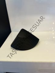 Shell Çizgili Metal Kulp 64mm Mat Siyah Dolap Kapak Çekmece Komidin Tv Ünite Modern Mobilya Kulbu