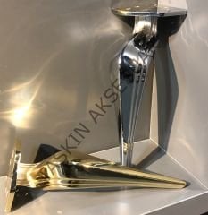 Viena Metal Ayak 16-20cm Altın Krom Modern Mobilya Ayağı Koltuk Komidin Puf Dolap Tv Ünite Gümüş Gold