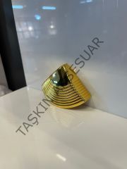 Shell Çizgili Metal Kulp 64mm Altın Dolap Kapak Çekmece Komidin Tv Ünite Modern Mobilya Kulbu