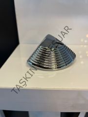 Shell Çizgili Metal Kulp 64mm Krom Dolap Kapak Çekmece Komidin Tv Ünite Modern Mobilya Kulbu