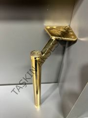 Slide Sng Metal Ayak 14-20-25cm Altın Kısa Tapa Kısa Pabuç Modern Mobilya Ayağı Koltuk Dolap Komidin Tv Ünite Şifonyer Kitaplık Puf