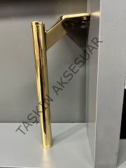 Slide Sng Metal Ayak 14-20-25cm Altın Kısa Tapa Kısa Pabuç Modern Mobilya Ayağı Koltuk Dolap Komidin Tv Ünite Şifonyer Kitaplık Puf