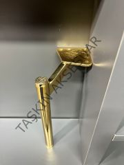 Slide Sng Metal Ayak 14-20-25cm Altın Kısa Tapa Kısa Pabuç Modern Mobilya Ayağı Koltuk Dolap Komidin Tv Ünite Şifonyer Kitaplık Puf