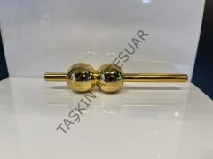 Petra İkili Düz Metal Kulp 32mm Altın Dolap Kapak Çekmece Komidin Tv Ünite Modern Gold Mobilya Kulbu