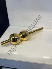 Petra İkili Düz Metal Kulp 32mm Altın Dolap Kapak Çekmece Komidin Tv Ünite Modern Gold Mobilya Kulbu