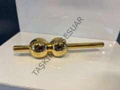 Petra İkili Düz Metal Kulp 32mm Altın Dolap Kapak Çekmece Komidin Tv Ünite Modern Gold Mobilya Kulbu