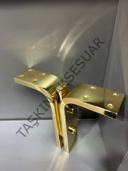 Manyas Metal Ayak Altın 16-20cm Modern Mobilya Ayağı Dolap Koltuk Tv Ünite Komidin Şifonyer Puf Gold