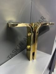 Manyas Metal Ayak Altın 16-20cm Modern Mobilya Ayağı Dolap Koltuk Tv Ünite Komidin Şifonyer Puf Gold