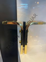 Manyas Metal Ayak Altın+Siyah 16-20cm Modern Mobilya Ayağı Dolap Koltuk Tv Ünite Komidin Şifonyer Puf Gold