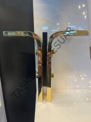 Manyas Metal Ayak Altın+Siyah 16-20cm Modern Mobilya Ayağı Dolap Koltuk Tv Ünite Komidin Şifonyer Puf Gold