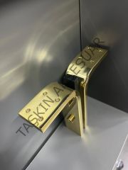 Manyas Metal Ayak Altın+Siyah 16-20cm Modern Mobilya Ayağı Dolap Koltuk Tv Ünite Komidin Şifonyer Puf Gold