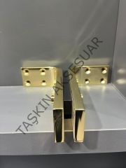 Manyas Metal Ayak Altın+Siyah 16-20cm Modern Mobilya Ayağı Dolap Koltuk Tv Ünite Komidin Şifonyer Puf Gold