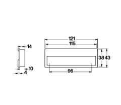 Hafele ROSSO Gömme Kulp 96mm