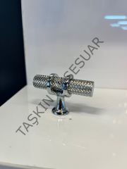 Yüzük Metal Düğme Kulp Krom Dolap Kapak Çekmece Komidin Tv Ünite Modern Tek Delikli Mobilya Kulbu
