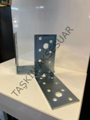 Metal L Gönye 40x80x80mm 18 Delikli 33no Köşebent Bağlantı Aparatı Demiri Mobilya Dolap