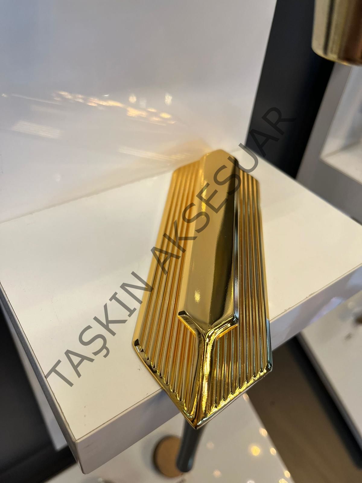 Mini H Line Gama Metal Kulp 96mm Altın Modern Mobilya Kulbu Dolap Çekmece Kapak Tv Ünite Komidin Şifonyer Gold