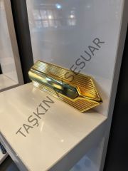 Mini H Line Gama Metal Kulp 96mm Altın Modern Mobilya Kulbu Dolap Çekmece Kapak Tv Ünite Komidin Şifonyer Gold