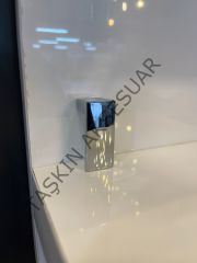 L Süs Metal Kulp 16mm Krom Dolap Kapak Çekmece Tv Ünite Komidin Şifonyer Modern Gümüş Mobilya Kulbu