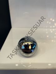 Top Misket Küre Metal Düğme Kulp Krom Dolap Kapak Modern Çekmece Tv Ünite Mobilya Gümüş Komidin Tek Delik