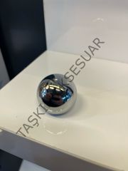 Top Misket Küre Metal Düğme Kulp Krom Dolap Kapak Modern Çekmece Tv Ünite Mobilya Gümüş Komidin Tek Delik