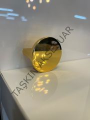 Flow Alfa Metal Kulp 32mm Mat Siyah Altın Modern Mobilya Kulbu Dolap Çekmece Kapak Tv Ünite Komidin Şifonyer