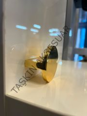 Flow Alfa Metal Kulp 32mm Mat Siyah Altın Modern Mobilya Kulbu Dolap Çekmece Kapak Tv Ünite Komidin Şifonyer