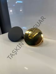 Flow Alfa Metal Kulp 32mm Mat Siyah Altın Modern Mobilya Kulbu Dolap Çekmece Kapak Tv Ünite Komidin Şifonyer
