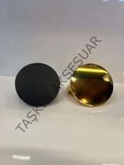 Flow Alfa Metal Kulp 32mm Mat Siyah Altın Modern Mobilya Kulbu Dolap Çekmece Kapak Tv Ünite Komidin Şifonyer
