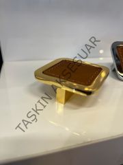 Fuga Derili Metal Kulp 32mm Krom Altın Modern Mobilya Kulbu Dolap Çekmece Kapak Tv Ünite Komidin Şifonyer