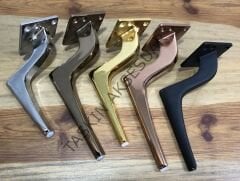 Emaks Zarif Metal Ayak 14-17-20-25cm Modern Gold Gümüş Mobilya Ayağı Siyah Bronz Rose Altın Krom