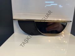 Prag Metal Kulp 64mm Bronz+Mat Siyah Dolap Kapak Çekmece Komidin Tv Ünite Modern Mobilya Kulbu Vestiyer