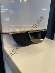 Prag Metal Kulp 64mm Bronz+Mat Siyah Dolap Kapak Çekmece Komidin Tv Ünite Modern Mobilya Kulbu Vestiyer