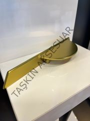 Prag Metal Kulp 64mm Mat Altın Dolap Kapak Çekmece Komidin Tv Ünite Modern Gold Mobilya Kulbu