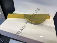 Prag Metal Kulp 64mm Mat Altın Dolap Kapak Çekmece Komidin Tv Ünite Modern Gold Mobilya Kulbu