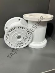 Kale Plastik Ayak 5-8-10cm Beyaz Ayarlı Modern Mobilya Ayağı Banyo Mutfak  Dolap