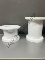 Kale Plastik Ayak 5-8-10cm Beyaz Ayarlı Modern Mobilya Ayağı Banyo Mutfak  Dolap