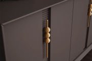 Petra Çizgili Metal Kulp Altın 32-128mm Modern Gold Mobilya Kulbu Dolap Kapak Çekmece Tv Ünite Komidin