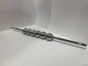 Emaks ﻿﻿Petra Çizgili Metal Kulp Krom 32-128mm Modern Gümüş Mobilya Kulbu