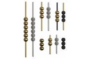 Emaks ﻿﻿Petra Çizgili Metal Kulp Krom 32-128mm Modern Gümüş Mobilya Kulbu