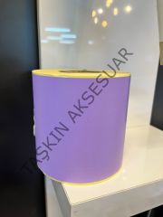 100x200mm Termal Etiket Açık Mor Renkli Koli Barkodu 10x20cm (225 Sarım) 1 Adet