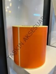 100x200mm Termal Etiket Turuncu Renkli Koli Barkodu 10x20cm (225 Sarım) 1 Adet