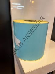 100x200mm Termal Etiket Turkuaz Renkli Koli Barkodu 10x20cm (225 Sarım) 1 Adet