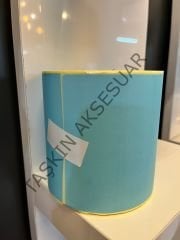 100x200mm Termal Etiket Turkuaz Renkli Koli Barkodu 10x20cm (225 Sarım) 1 Adet