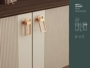 Emaks Sharp Metal Kulp Gold 16mm Modern Altın Mobilya Kulbu