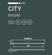 Emaks City Metal Kulp Gold 128-160-192-320-352-416mm Modern Altın Mobilya Kulbu