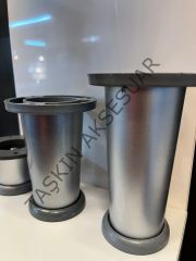 Ufo Plastik Ayak 5-8-10-12cm Gri Ayarlı Modern Mobilya Ayağı Banyo Mutfak Dolap